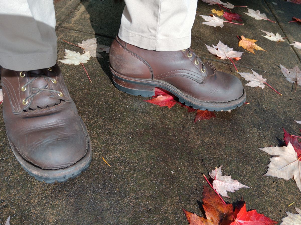 Photo by a1moyer on October 16, 2023 of the Frank's Boots The Patriot in Seidel Walnut Oil Tan.