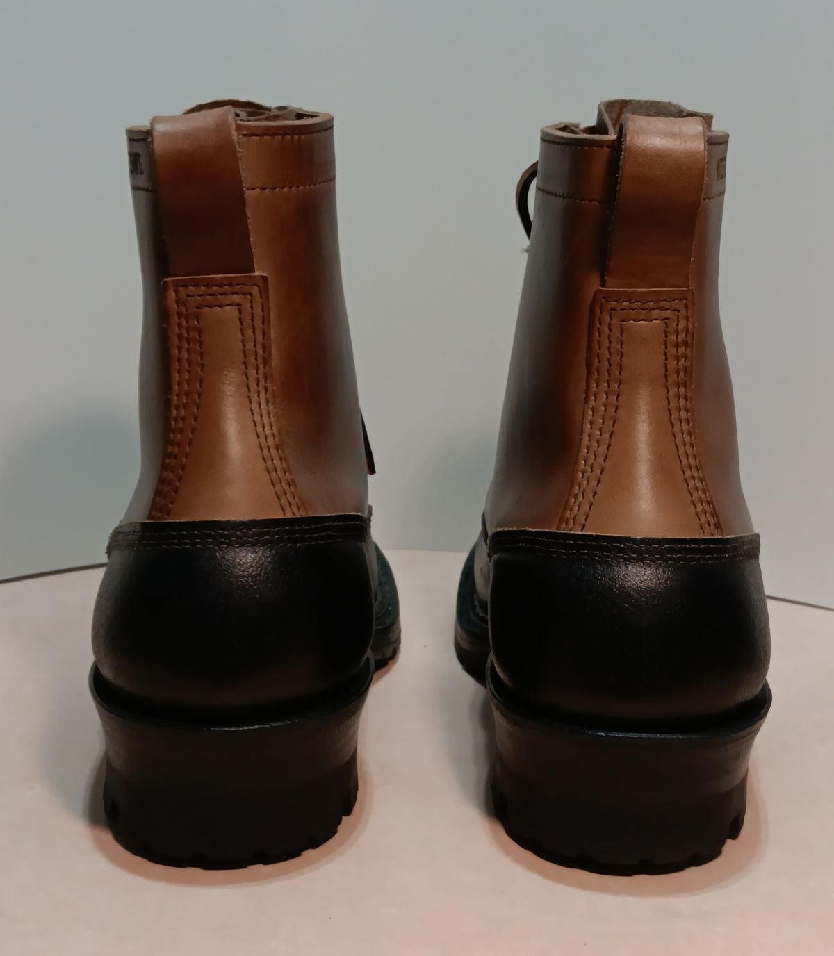 Photo by a1moyer on October 1, 2023 of the White's x Division Road LTT Logger 375 in Horween Black Waxed Flesh & Horween Natural Chromexcel.