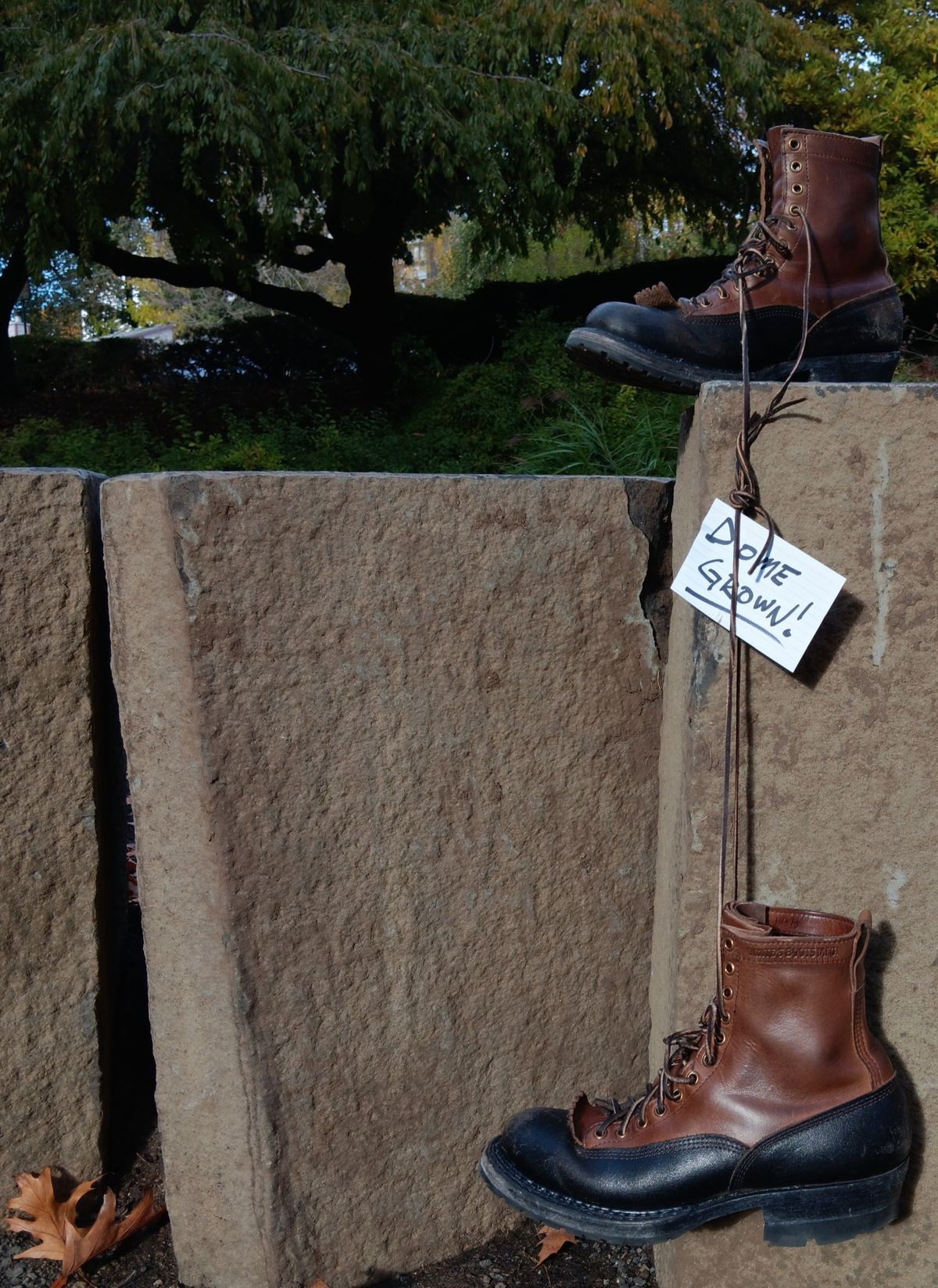 Photo by a1moyer on October 31, 2023 of the White's x Division Road LTT Logger 375 in Horween Black Waxed Flesh & Horween Natural Chromexcel.