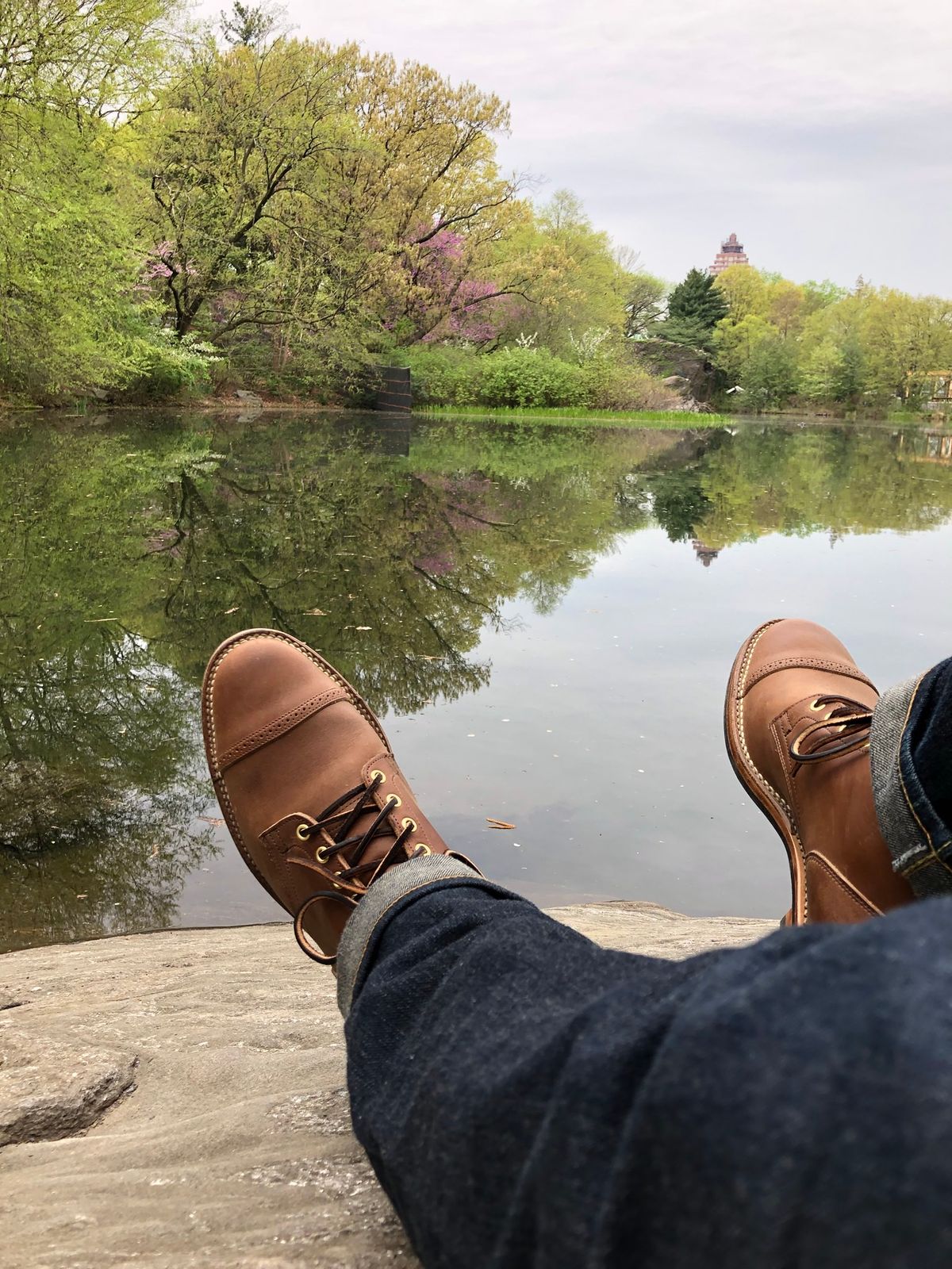 Photo by mvilla on May 2, 2018 of the Viberg Service Boot PCT in Horween Crust Chromexcel.