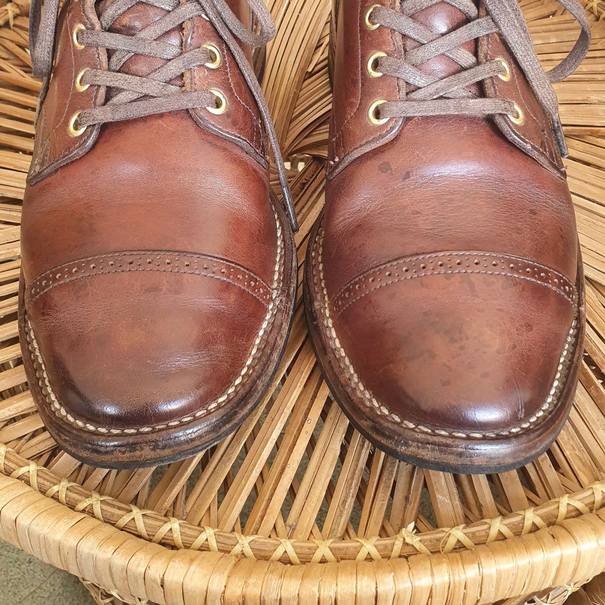 Photo by mvilla on November 19, 2022 of the Viberg Service Boot PCT in Horween Crust Chromexcel.