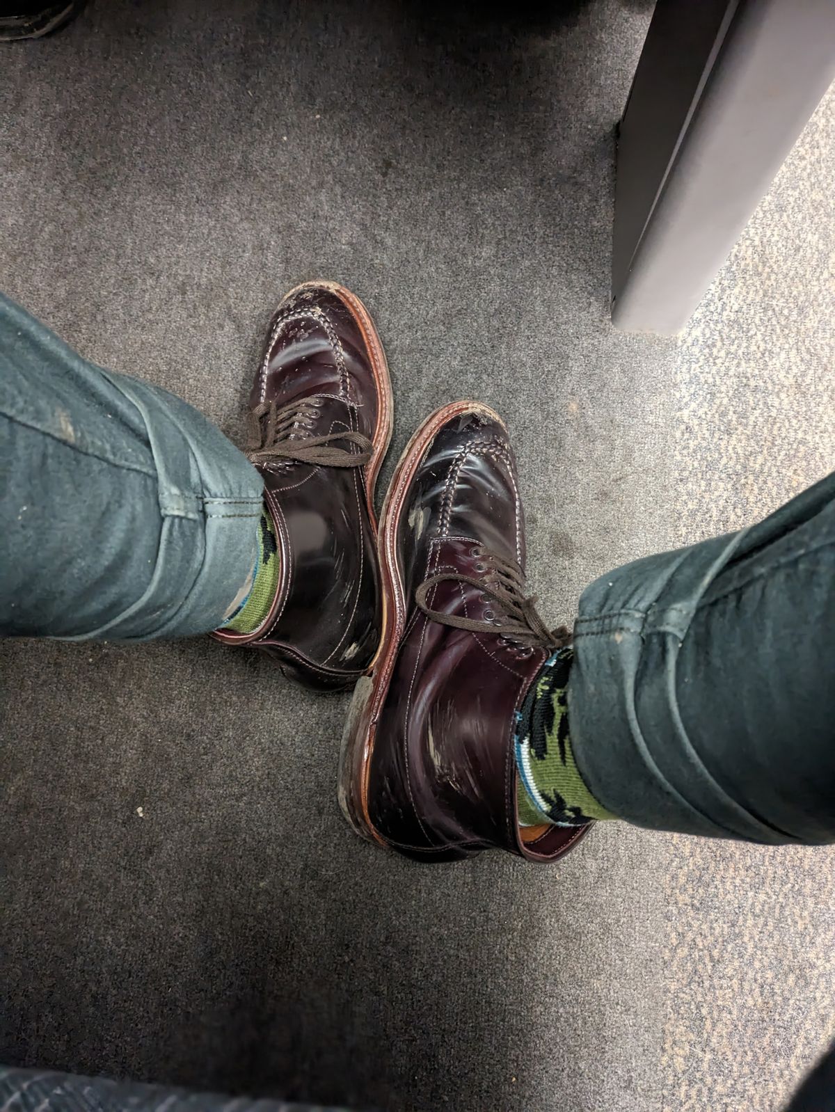 Photo by mvilla on December 20, 2023 of the Alden Indy Boot in Horween Color 8 Shell Cordovan.