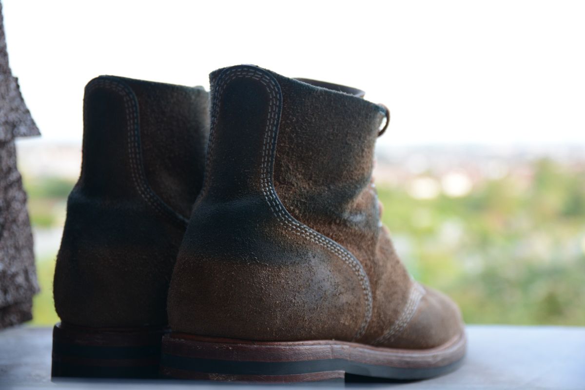 Photo by mvilla on July 23, 2023 of the John Lofgren M-43 Service Shoes in Horween Natural Chromexcel Roughout.