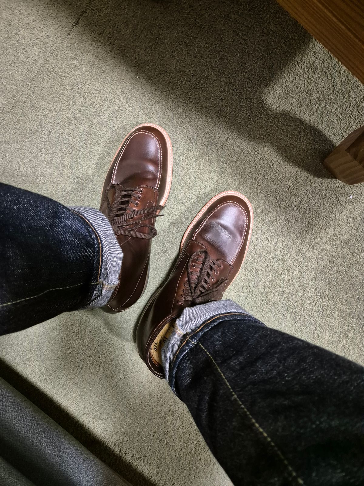 Photo by mvilla on May 21, 2024 of the Alden Indy Boot in Horween Brown Chromexcel.