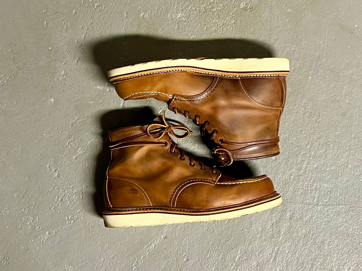 Photo by bluehenboots on November 6, 2022 of the Red Wing 6-Inch Classic Moc in S.B. Foot Copper Rough and Tough.