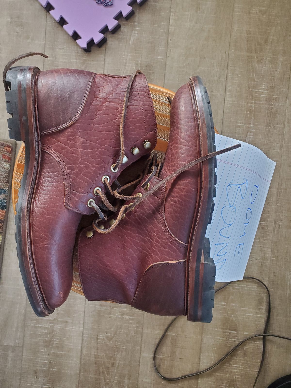 Photo by ma on November 1, 2023 of the Grant Stone Diesel Boot in Seidel Walnut Bison.