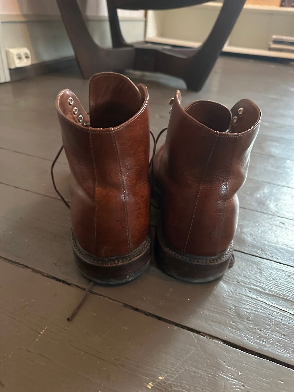 Photo by martining on November 5, 2025 of the Grant Stone Edward Boot in Badalassi Cognac Ecbatana.