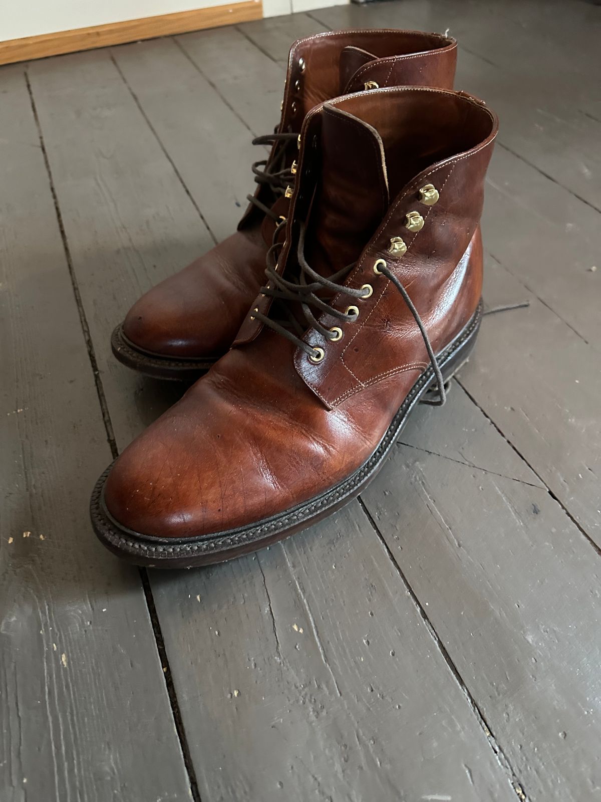 Photo by martining on November 5, 2025 of the Grant Stone Edward Boot in Badalassi Cognac Ecbatana.