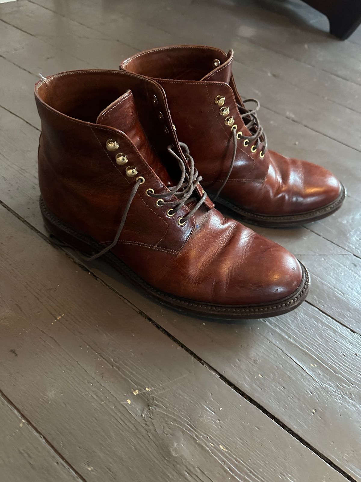 Photo by martining on November 5, 2025 of the Grant Stone Edward Boot in Badalassi Cognac Ecbatana.