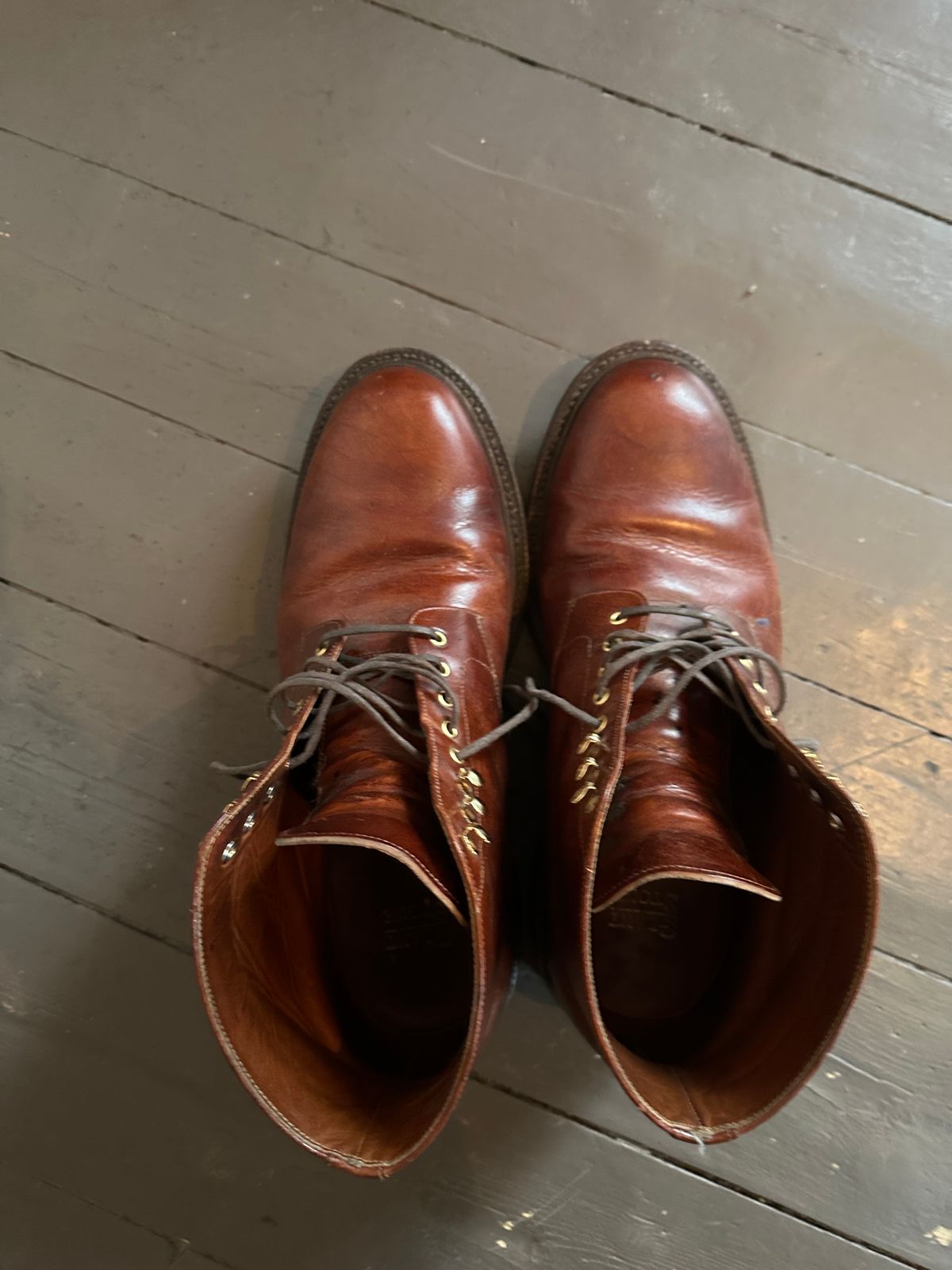 Photo by martining on November 5, 2025 of the Grant Stone Edward Boot in Badalassi Cognac Ecbatana.