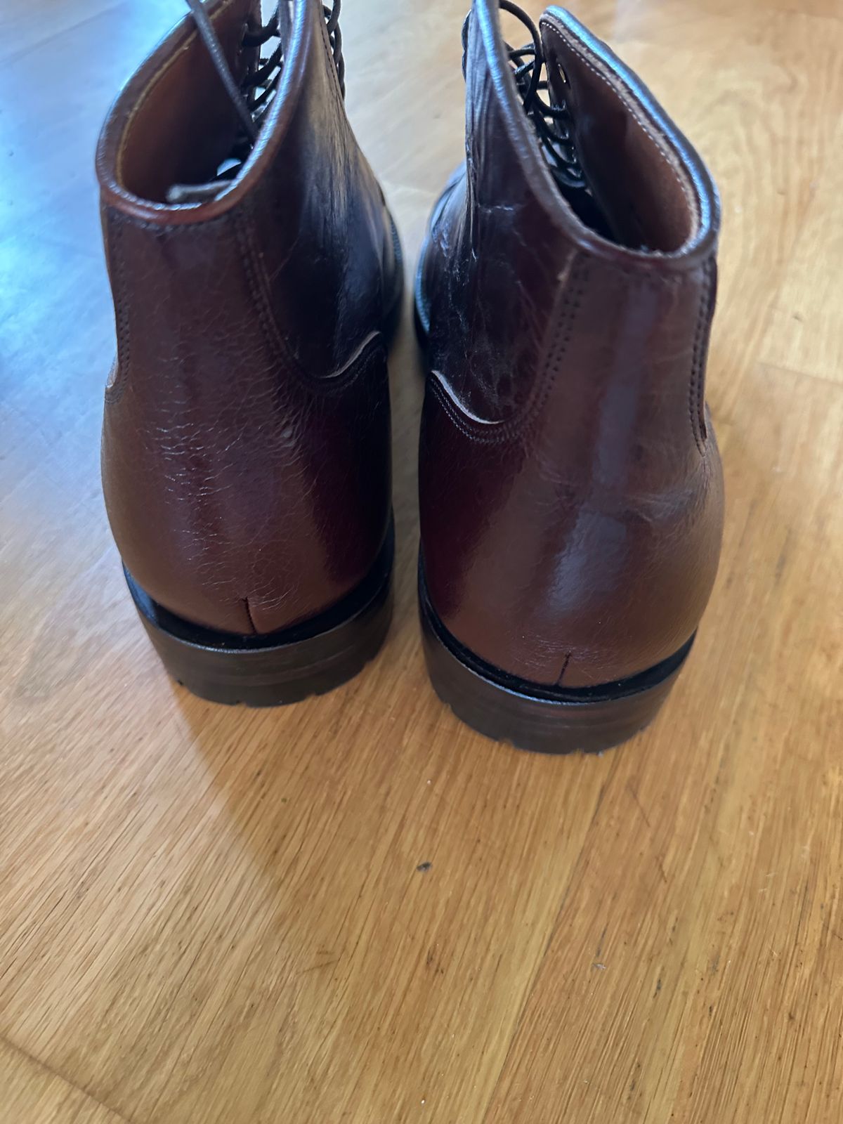 Photo by martining on October 3, 2025 of the Grant Stone Garrison Boot in C.F. Stead Crimson Classic Kudu.
