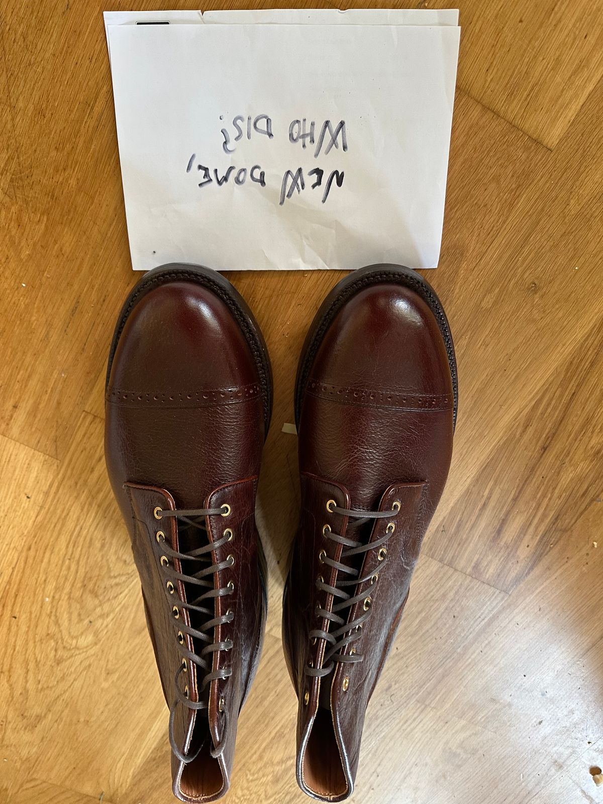Photo by martining on October 3, 2025 of the Grant Stone Garrison Boot in C.F. Stead Crimson Classic Kudu.