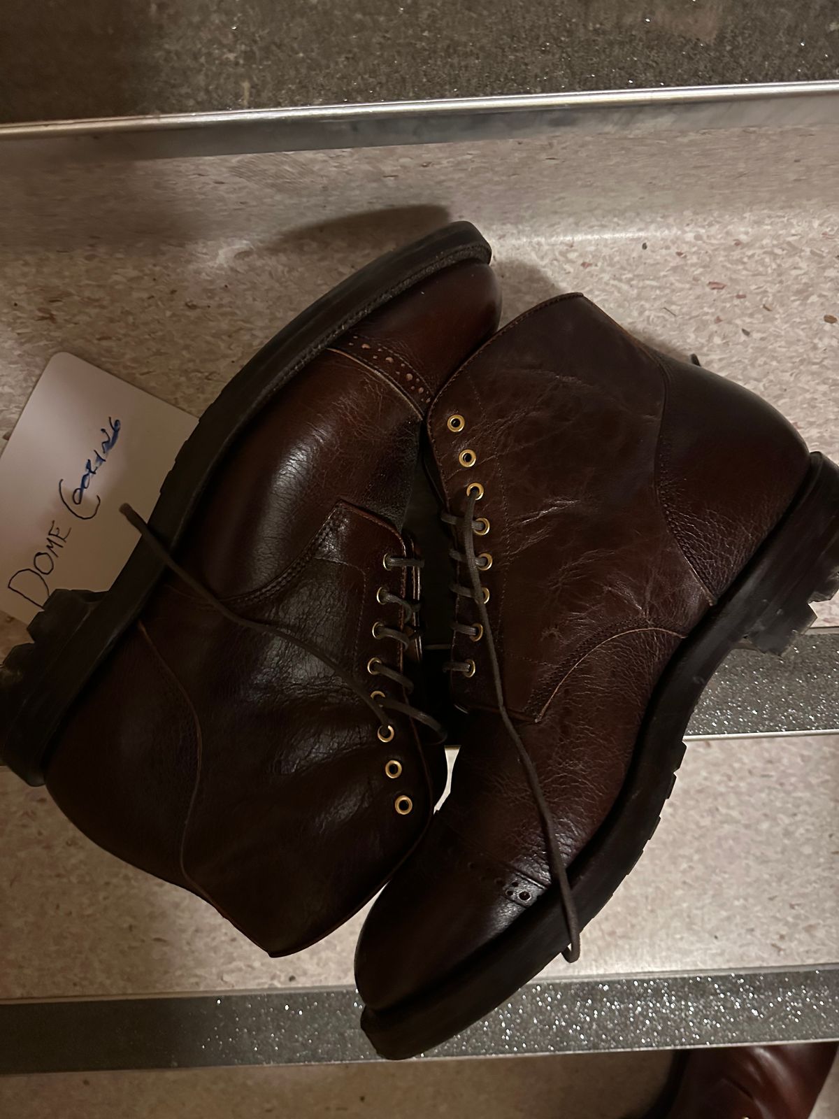 Photo by martining on November 5, 2025 of the Grant Stone Garrison Boot in C.F. Stead Crimson Classic Kudu.