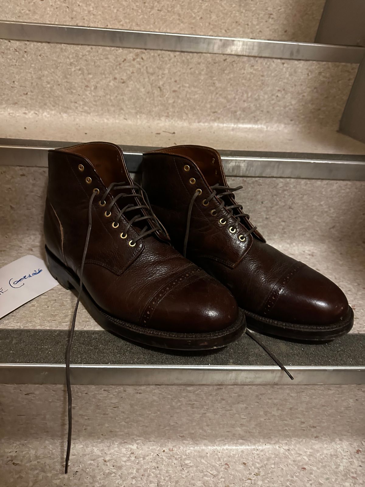 Photo by martining on November 5, 2025 of the Grant Stone Garrison Boot in C.F. Stead Crimson Classic Kudu.