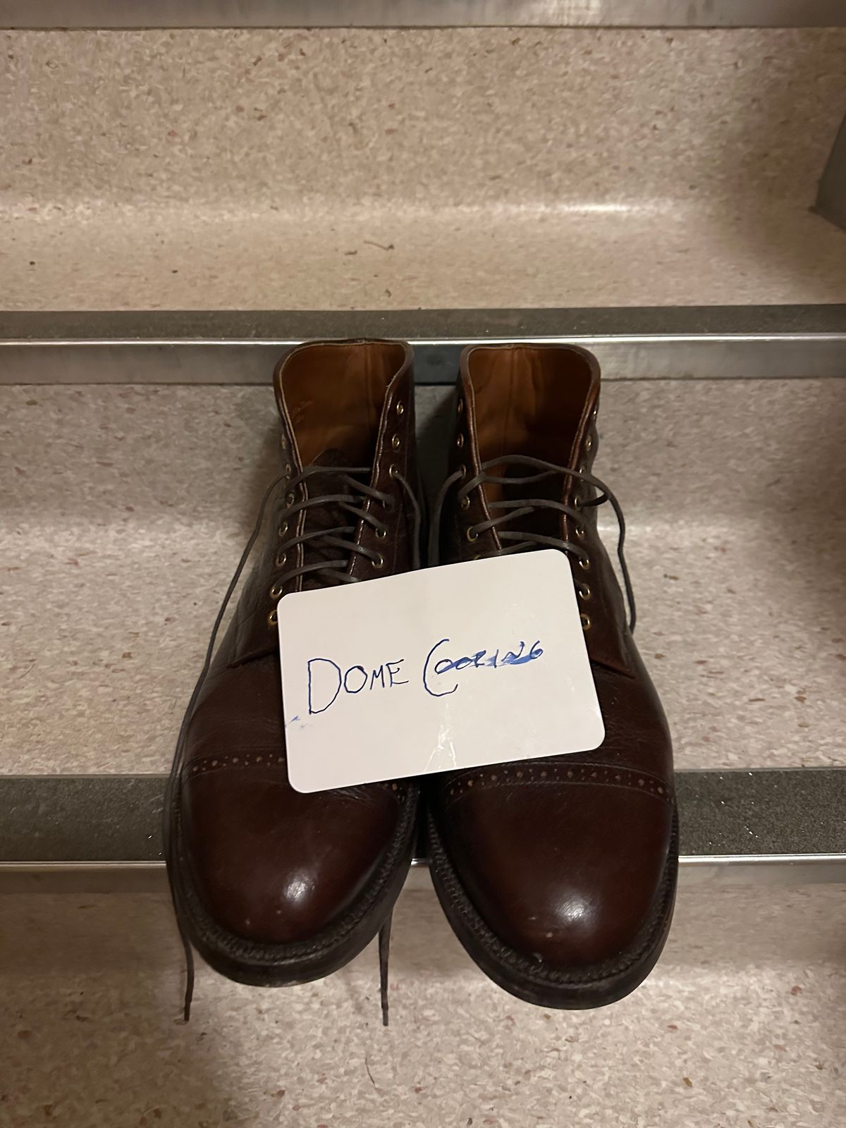 Photo by martining on November 5, 2025 of the Grant Stone Garrison Boot in C.F. Stead Crimson Classic Kudu.