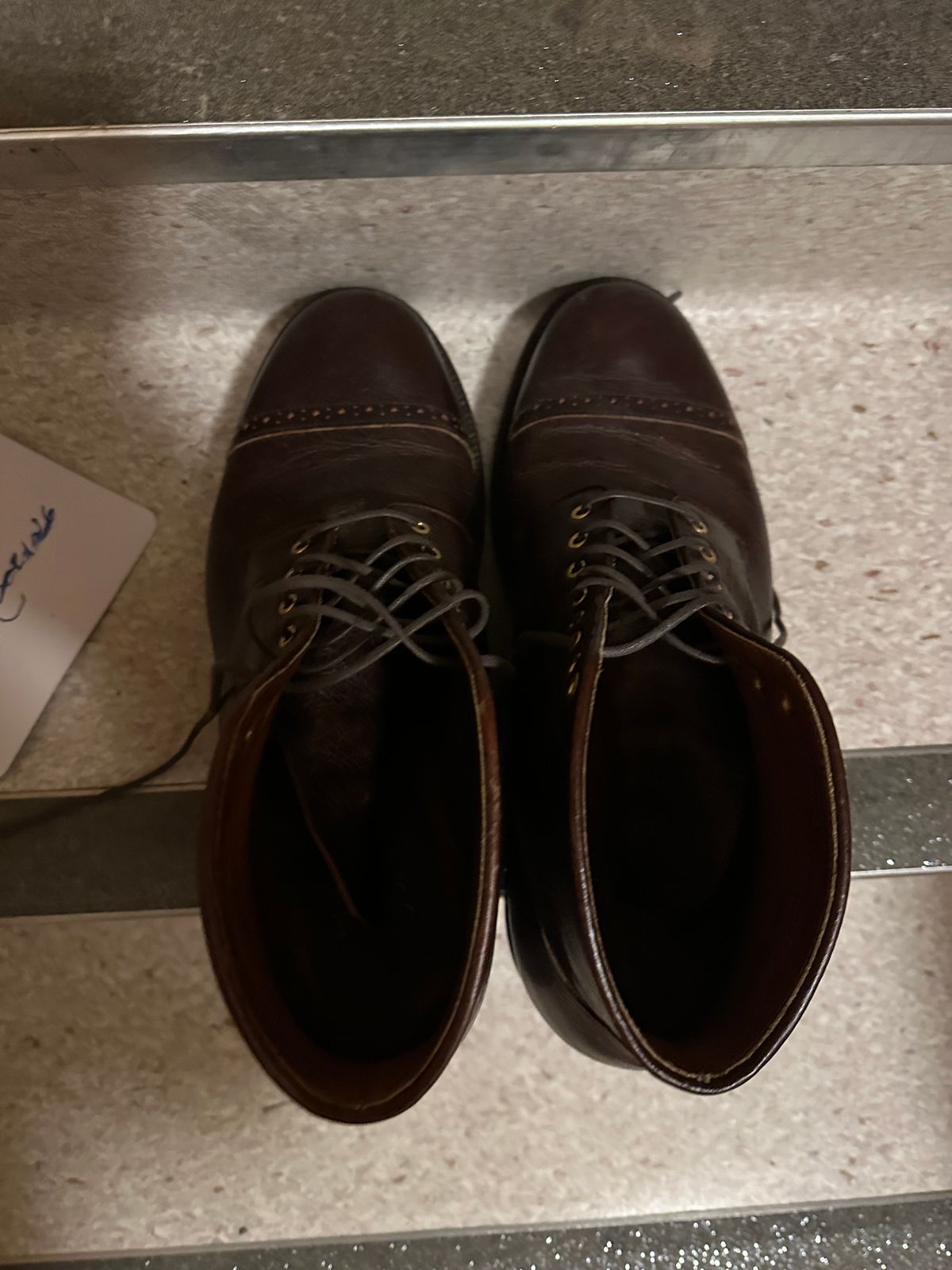 Photo by martining on November 5, 2025 of the Grant Stone Garrison Boot in C.F. Stead Crimson Classic Kudu.