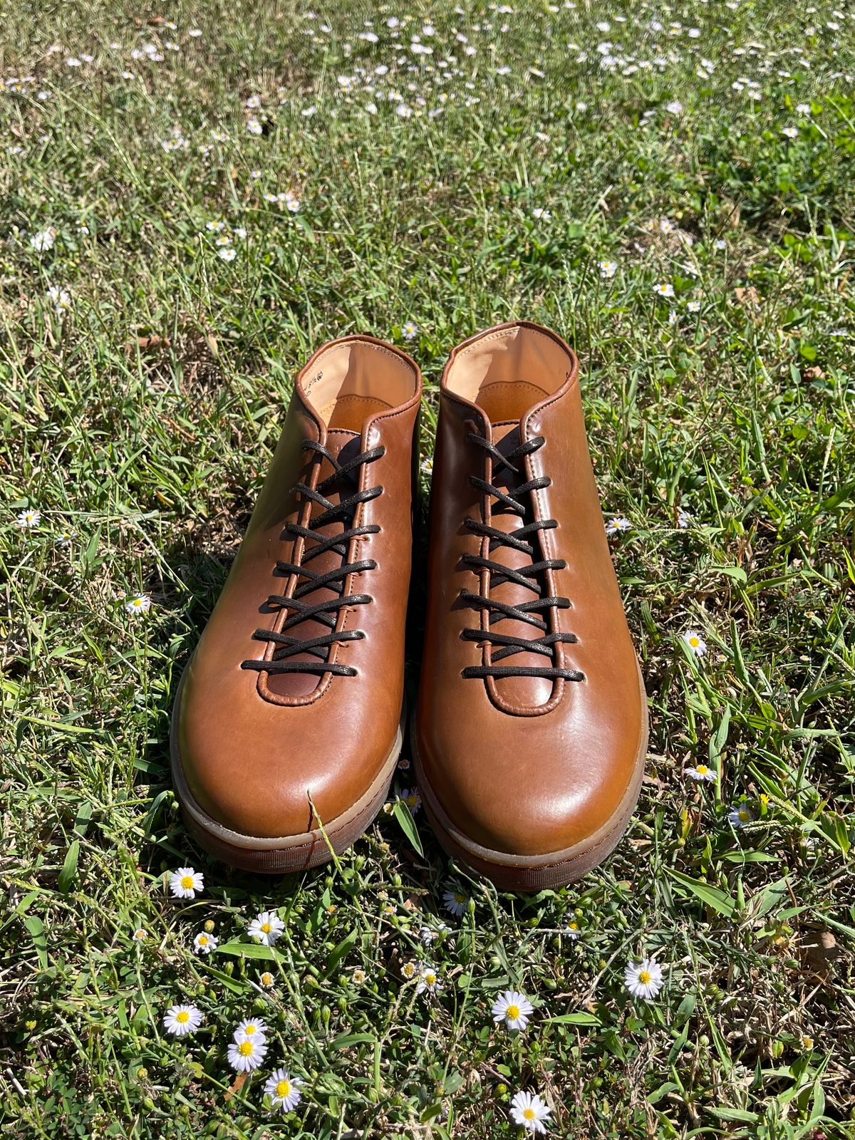 Photo by c.w.hogan on October 1, 2023 of the Crown Northampton Everdon in Horween Bourbon Shell Cordovan.
