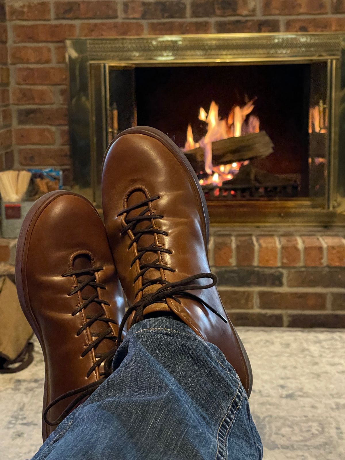 Photo by c.w.hogan on November 4, 2023 of the Crown Northampton Everdon in Horween Bourbon Shell Cordovan.