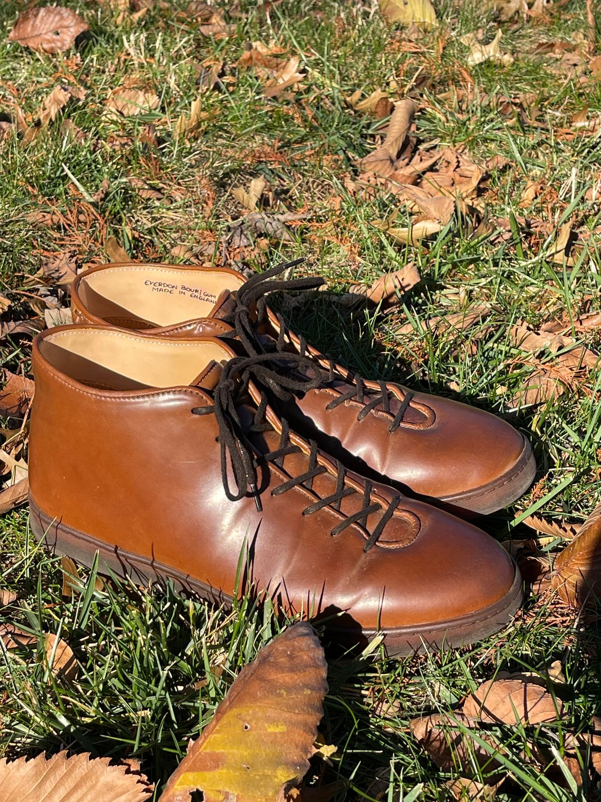 Photo by c.w.hogan on December 3, 2023 of the Crown Northampton Everdon in Horween Bourbon Shell Cordovan.