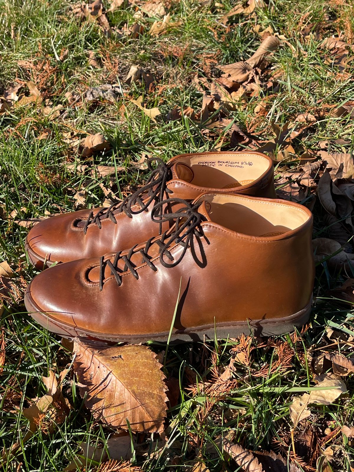 Photo by c.w.hogan on December 3, 2023 of the Crown Northampton Everdon in Horween Bourbon Shell Cordovan.