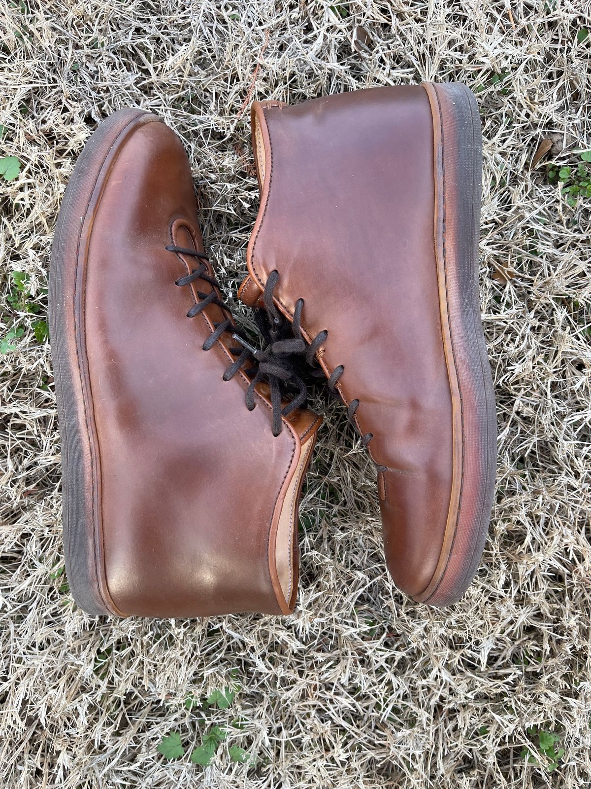 Photo by c.w.hogan on January 4, 2024 of the Crown Northampton Everdon in Horween Bourbon Shell Cordovan.