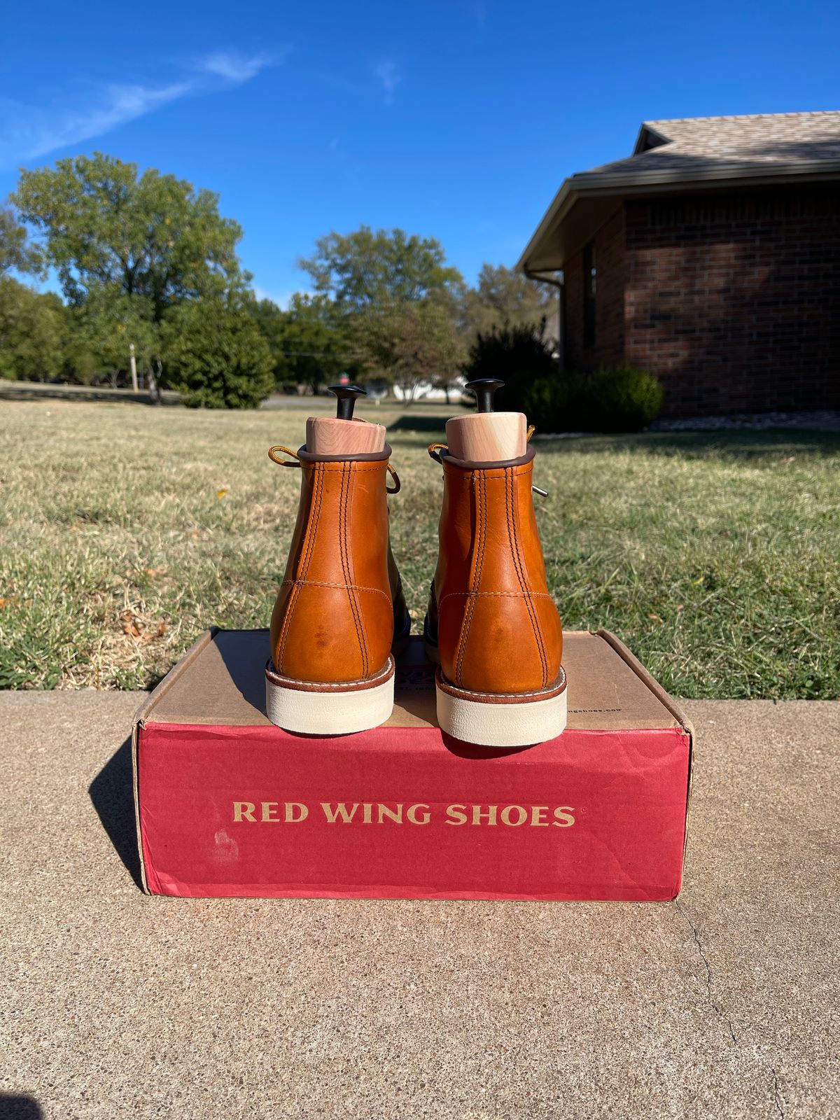 Photo by c.w.hogan on October 1, 2022 of the Red Wing 6-Inch Classic Moc in S.B. Foot Oro Legacy.