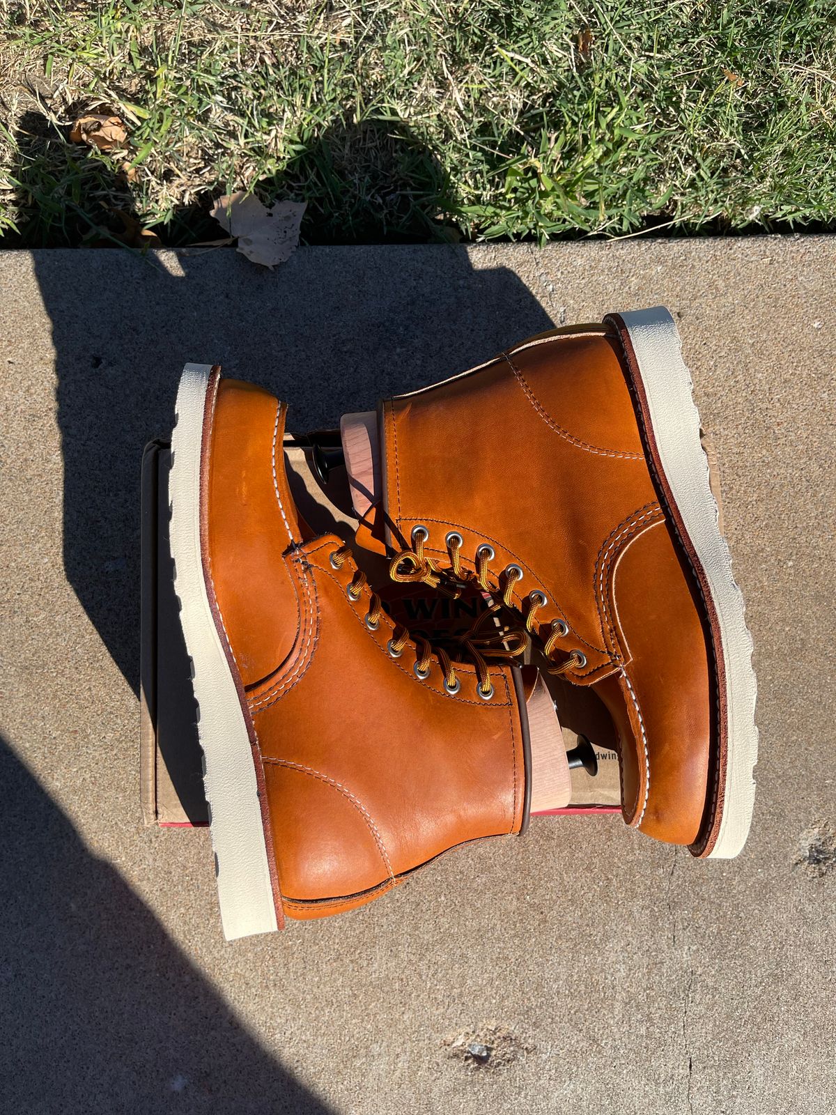 Photo by c.w.hogan on October 1, 2022 of the Red Wing 6-Inch Classic Moc in S.B. Foot Oro Legacy.