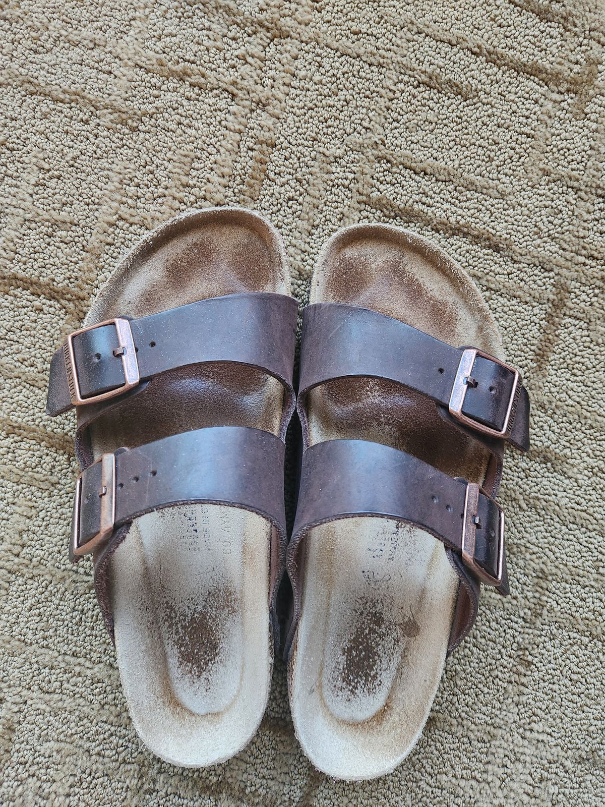 Photo by flyingdutchess on February 4, 2026 of the Birkenstock Arizona in Habana Oiled Leather.