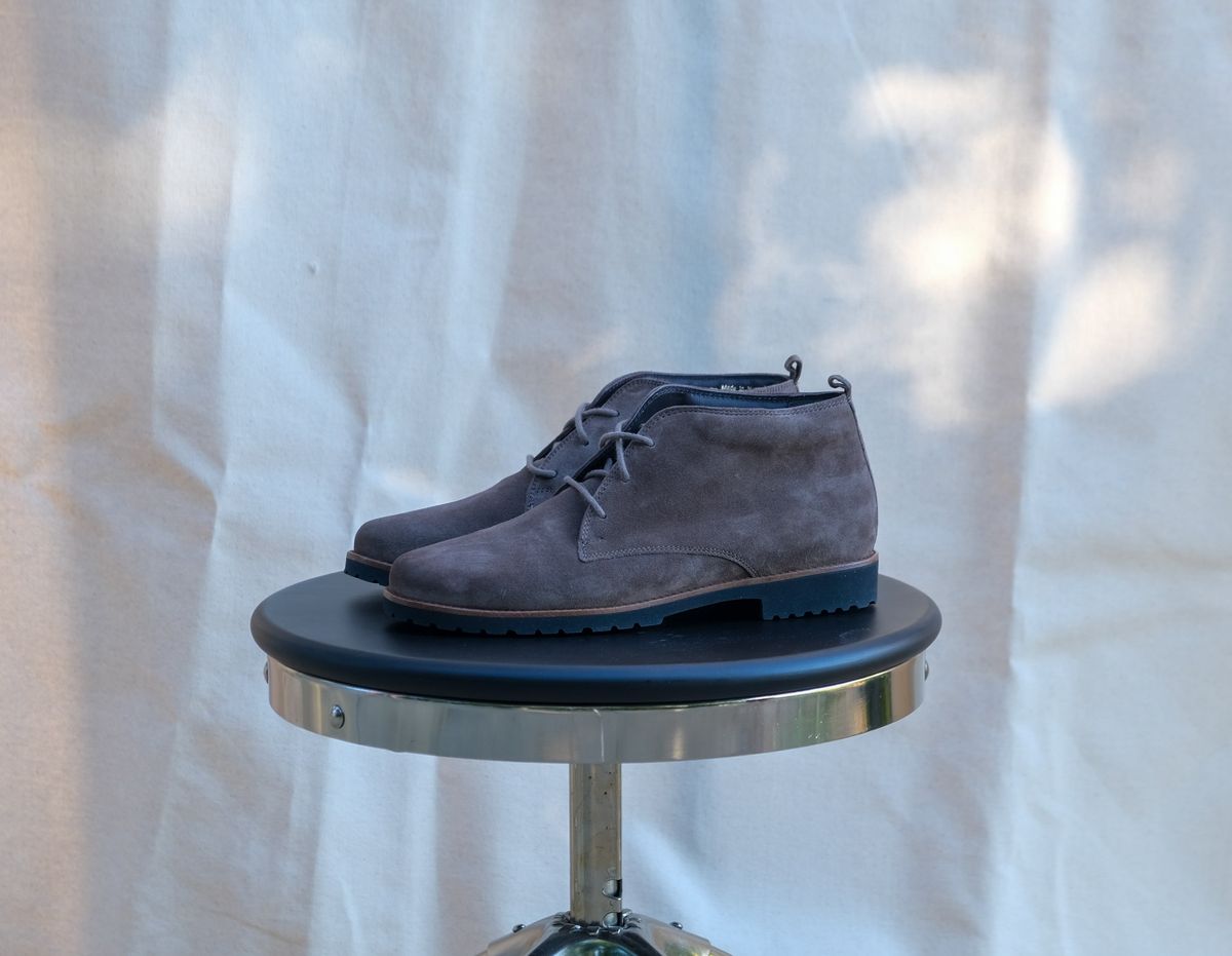 Photo by flyingdutchess on October 4, 2024 of the Ganter Chukka in C.F. Stead Snuff Janus Calf Suede.