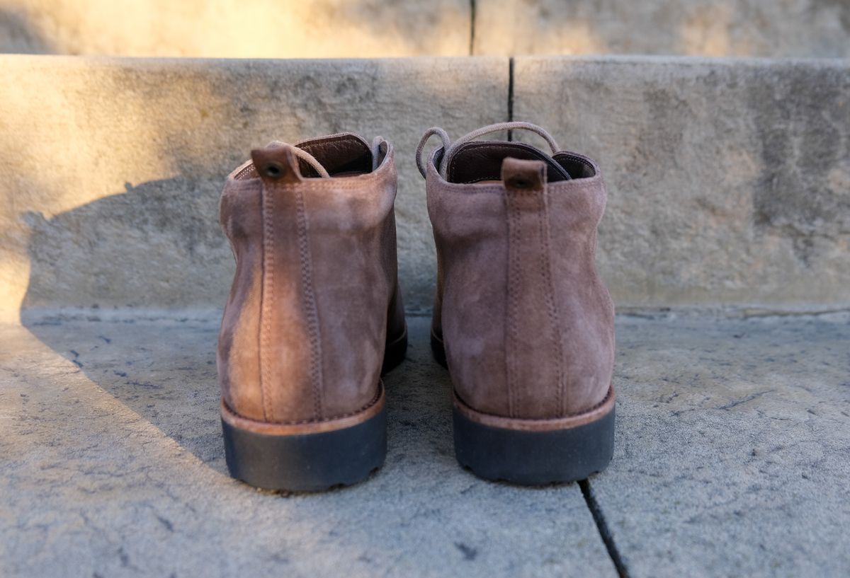 Photo by flyingdutchess on November 5, 2024 of the Ganter Chukka in C.F. Stead Snuff Janus Calf Suede.