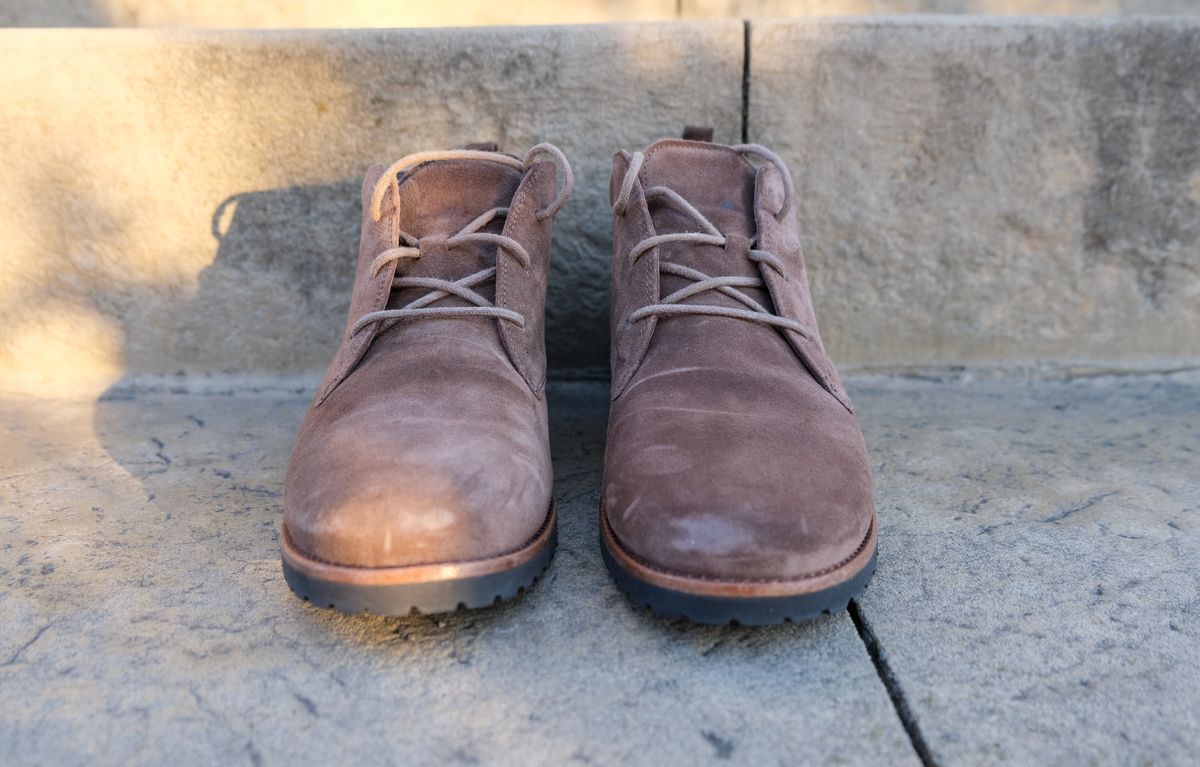 Photo by flyingdutchess on November 5, 2024 of the Ganter Chukka in C.F. Stead Snuff Janus Calf Suede.