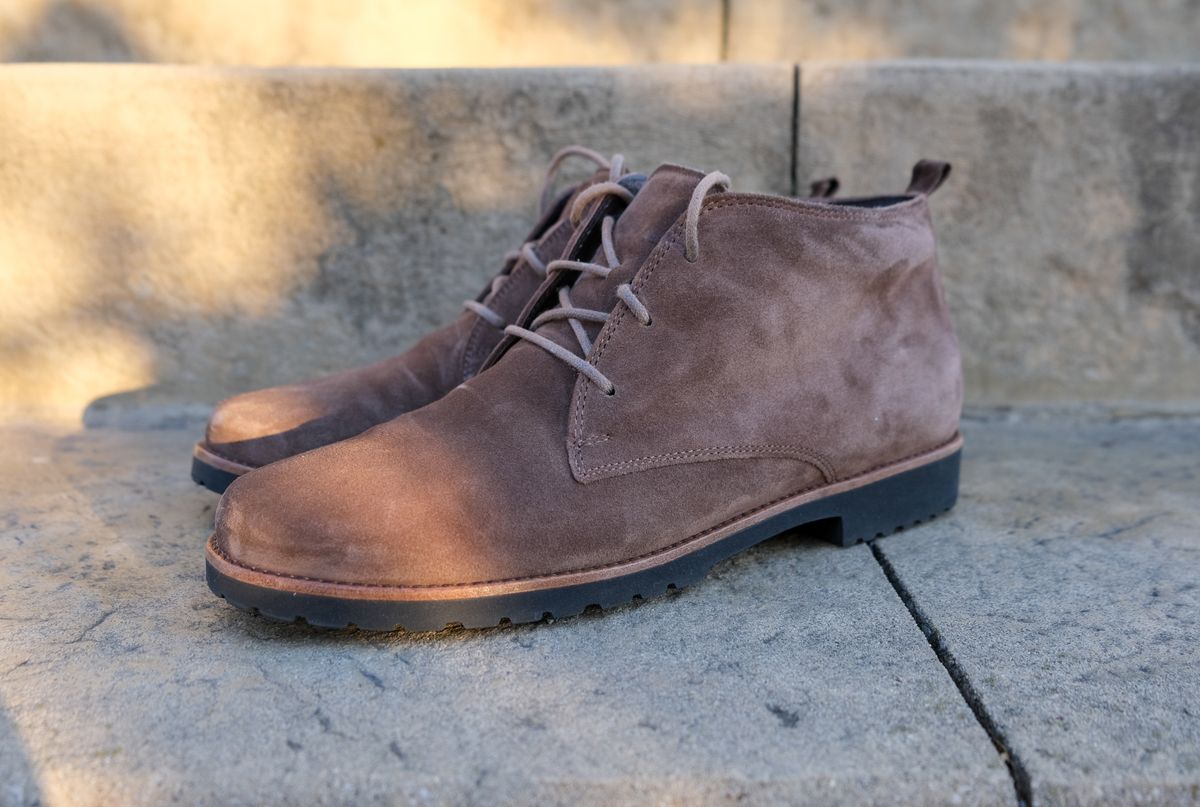 Photo by flyingdutchess on November 5, 2024 of the Ganter Chukka in C.F. Stead Snuff Janus Calf Suede.