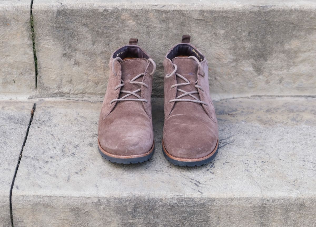 Photo by flyingdutchess on December 1, 2024 of the Ganter Chukka in C.F. Stead Snuff Janus Calf Suede.