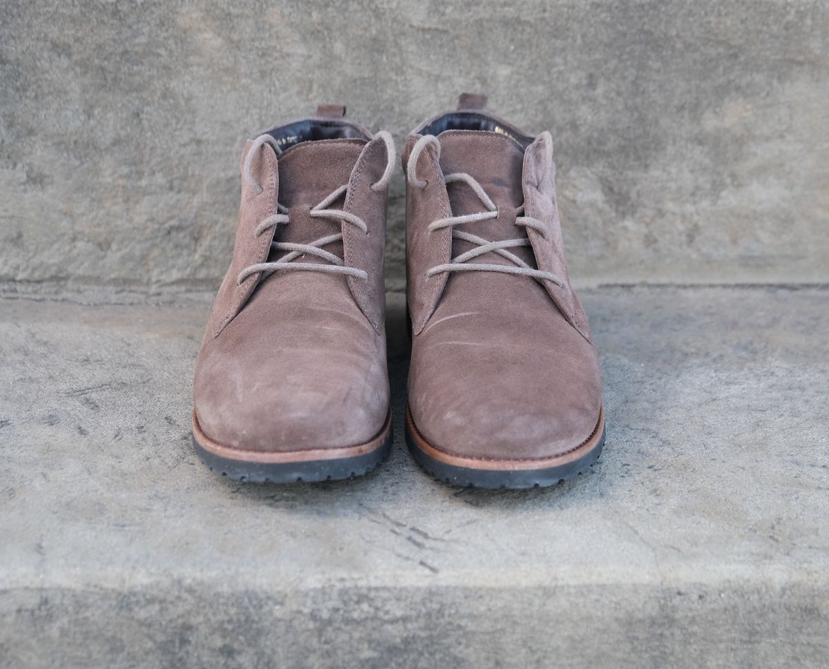 Photo by flyingdutchess on February 27, 2025 of the Ganter Chukka in C.F. Stead Snuff Janus Calf Suede.