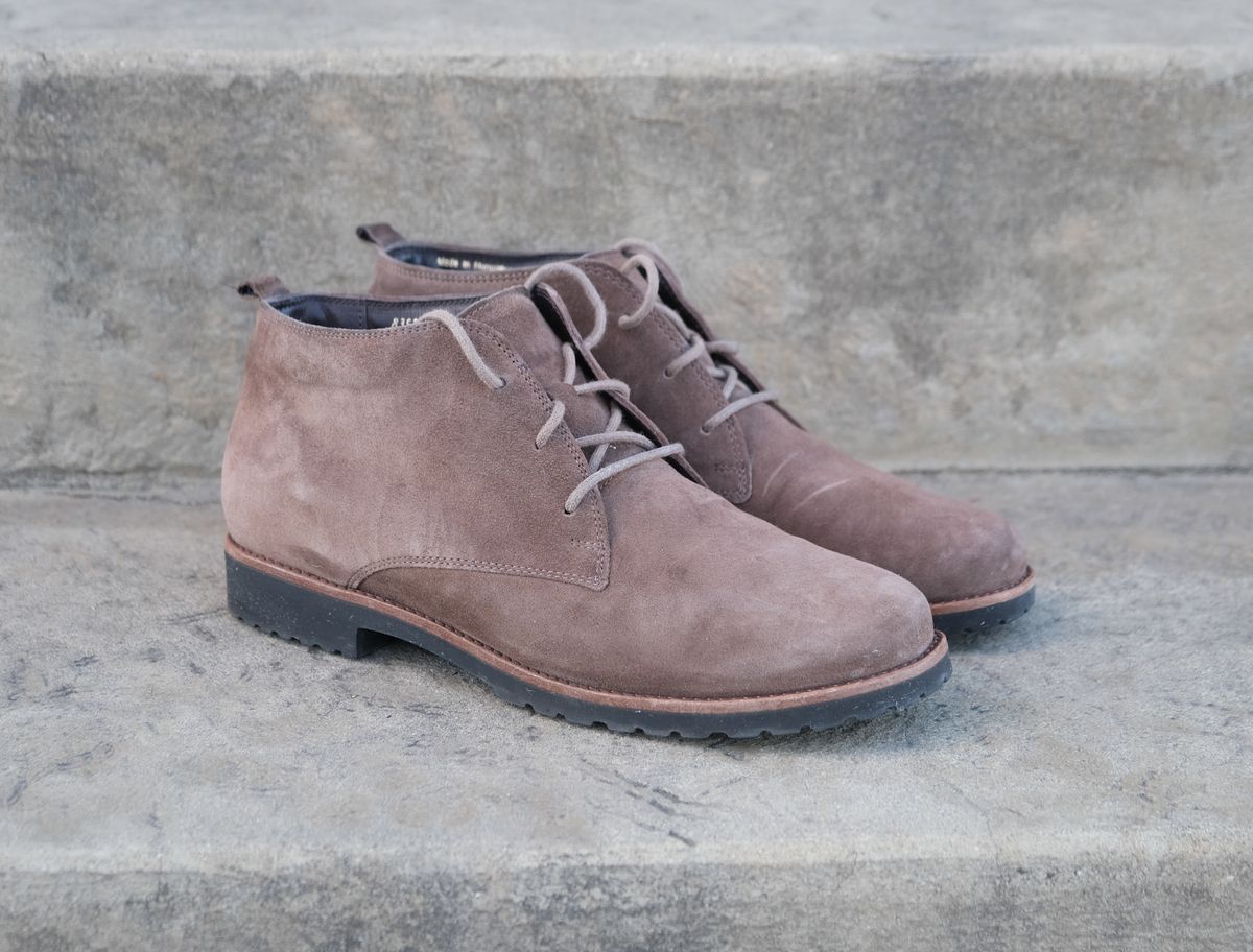 Photo by flyingdutchess on February 27, 2025 of the Ganter Chukka in C.F. Stead Snuff Janus Calf Suede.