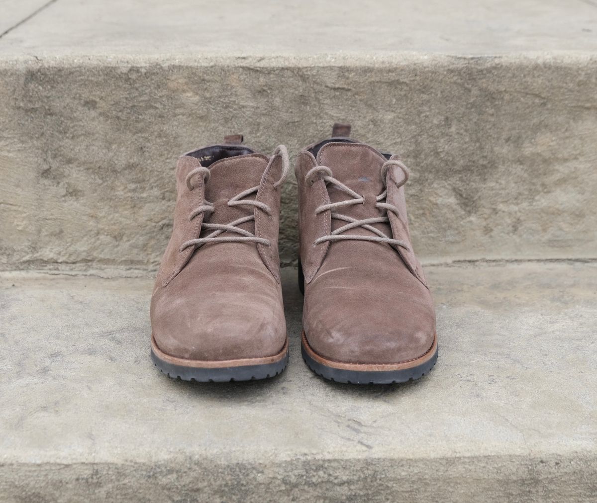 Photo by flyingdutchess on March 28, 2025 of the Ganter Chukka in C.F. Stead Snuff Janus Calf Suede.