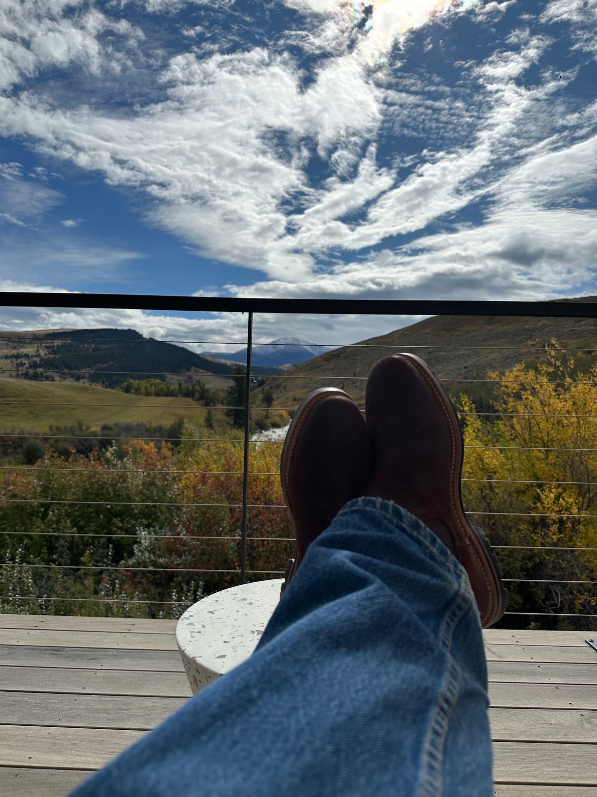 Photo by rbayon on October 3, 2023 of the Grant Stone Chelsea Boot in C.F. Stead Dark Oak Roughout.