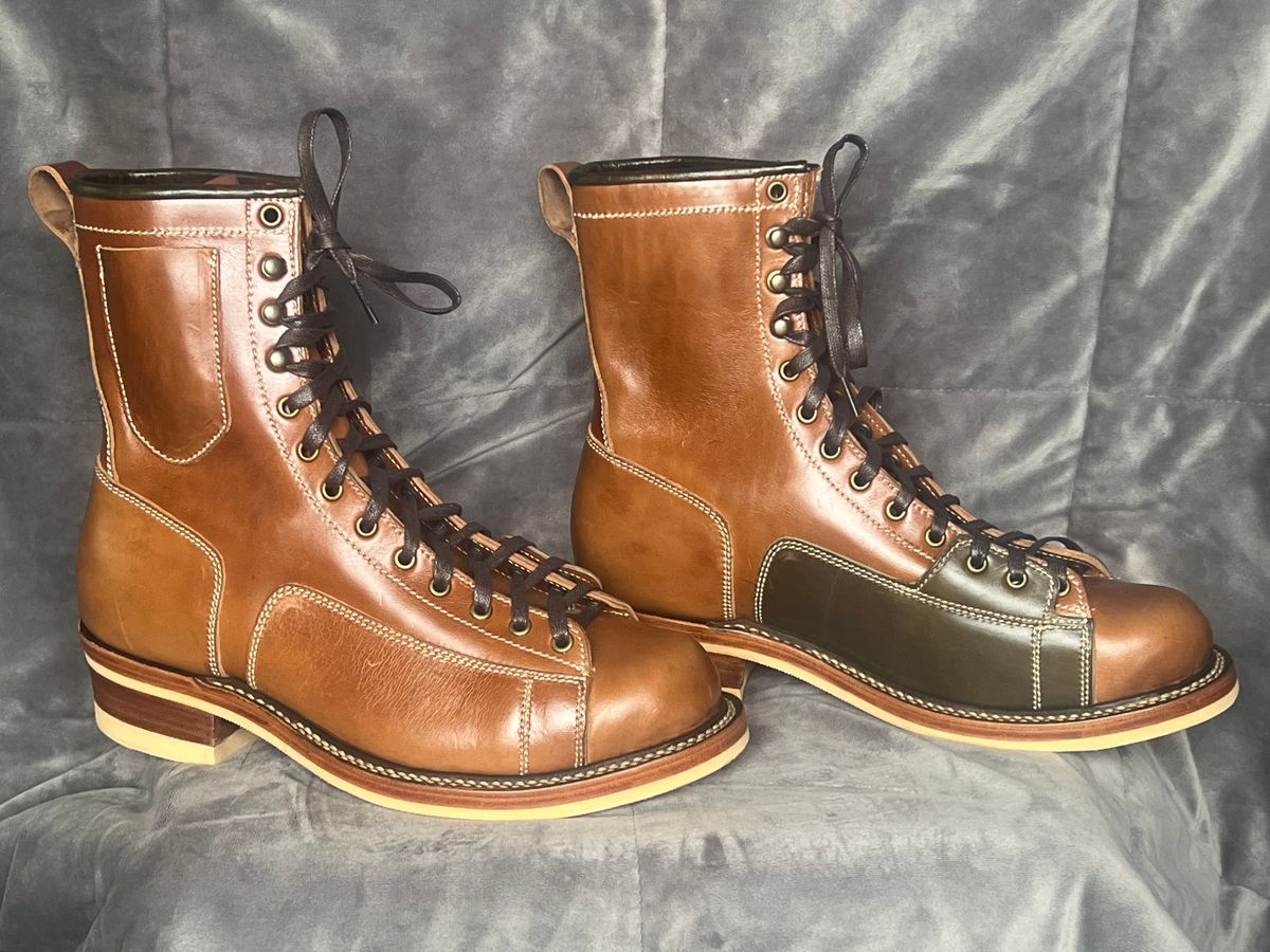 Photo by AlManuel on September 21, 2025 of the Willie's Handmade Boots Pioneer Lace To Toe in Maryam Toscanello TPR Horsebutt.