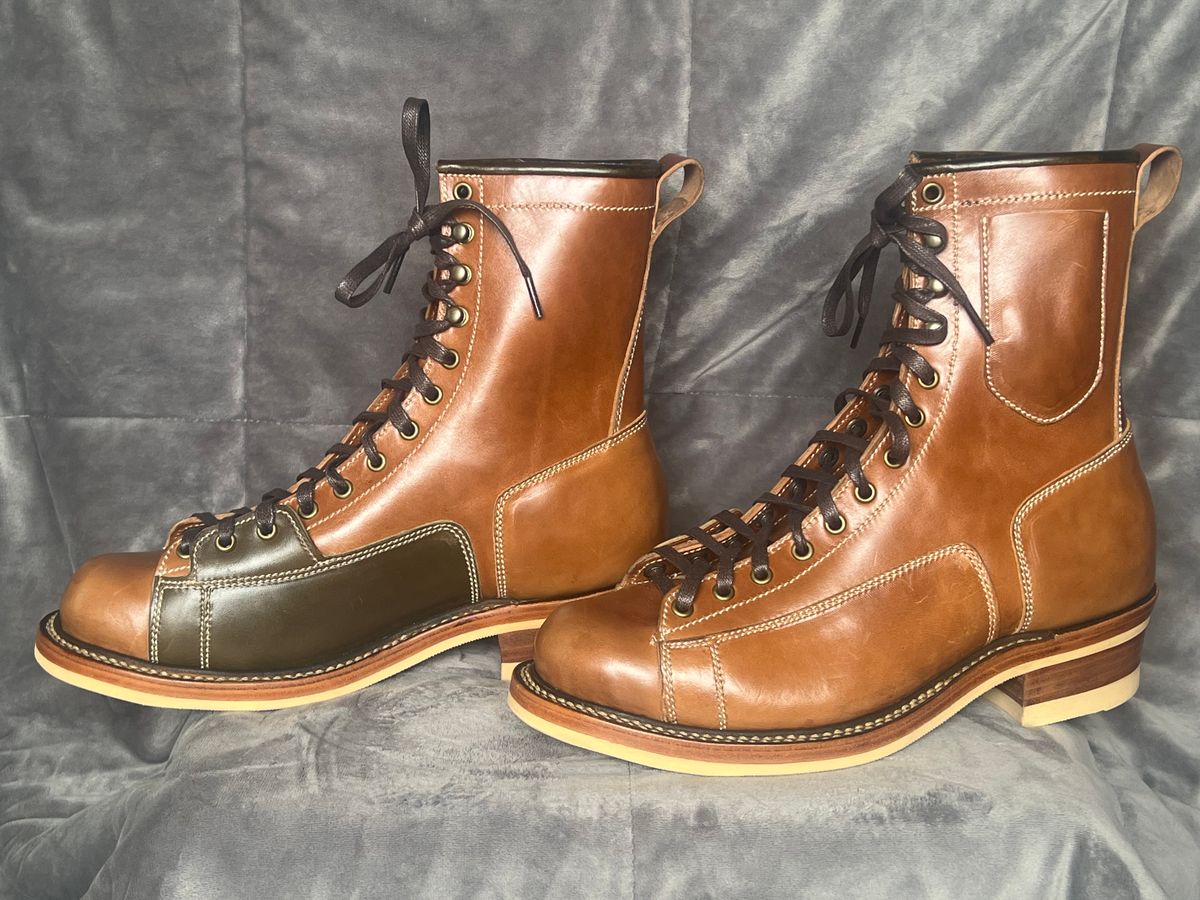 Photo by AlManuel on September 21, 2025 of the Willie's Handmade Boots Pioneer Lace To Toe in Maryam Toscanello TPR Horsebutt.