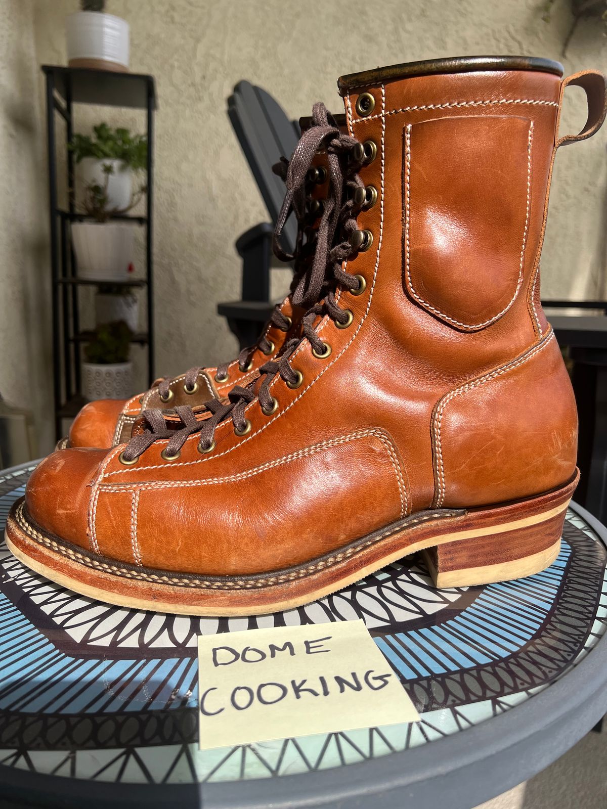 Photo by AlManuel on November 2, 2025 of the Willie's Handmade Boots Pioneer Lace To Toe in Maryam Toscanello TPR Horsebutt.