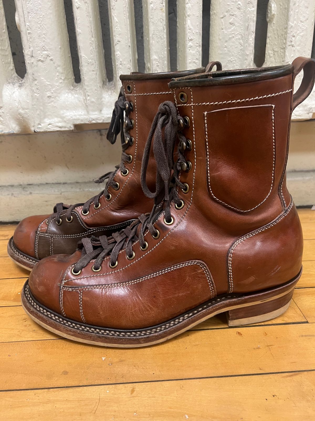 Photo by AlManuel on February 5, 2026 of the Willie's Handmade Boots Pioneer Lace To Toe in Maryam Toscanello TPR Horsebutt.