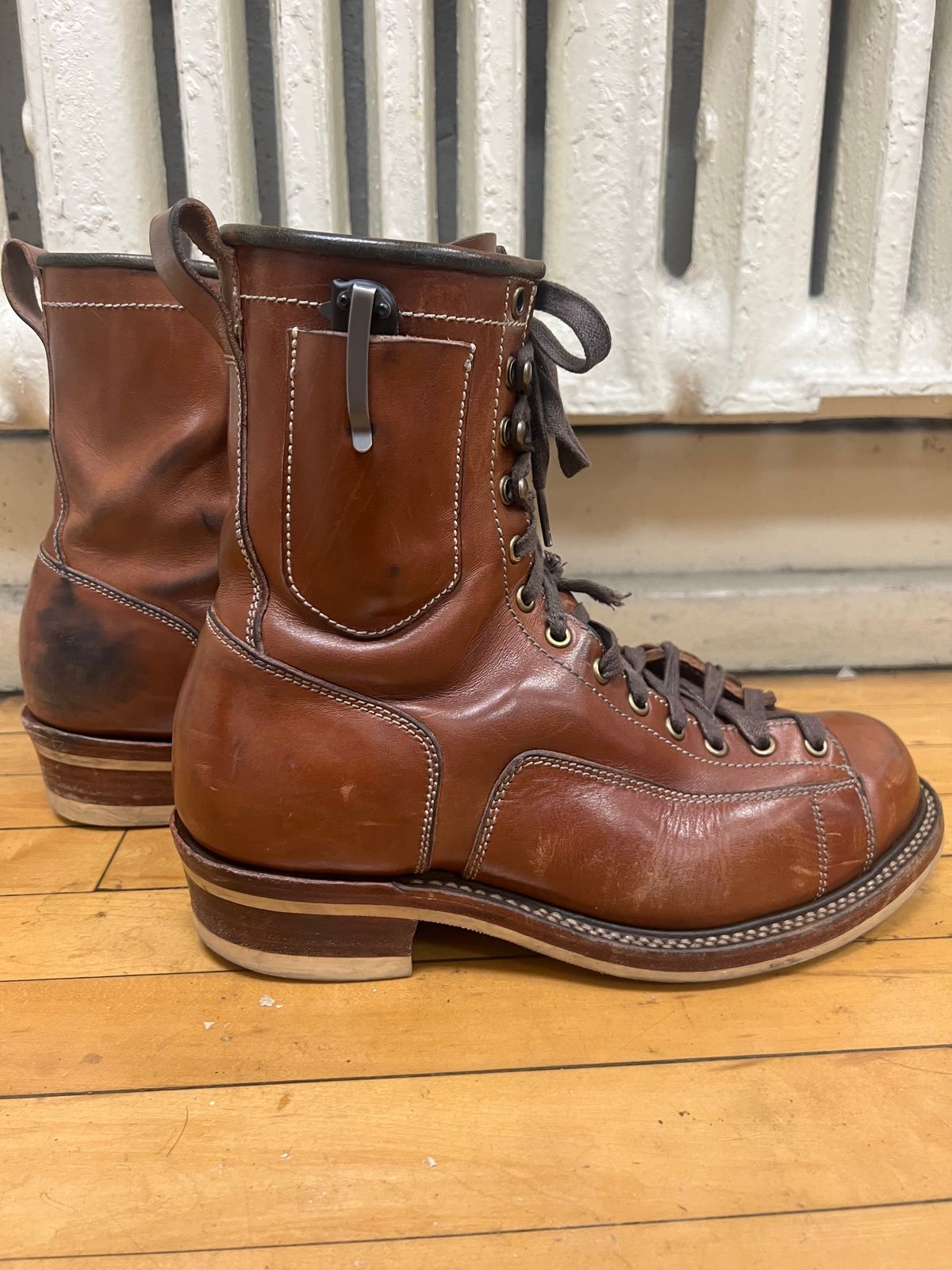 Photo by AlManuel on February 5, 2026 of the Willie's Handmade Boots Pioneer Lace To Toe in Maryam Toscanello TPR Horsebutt.