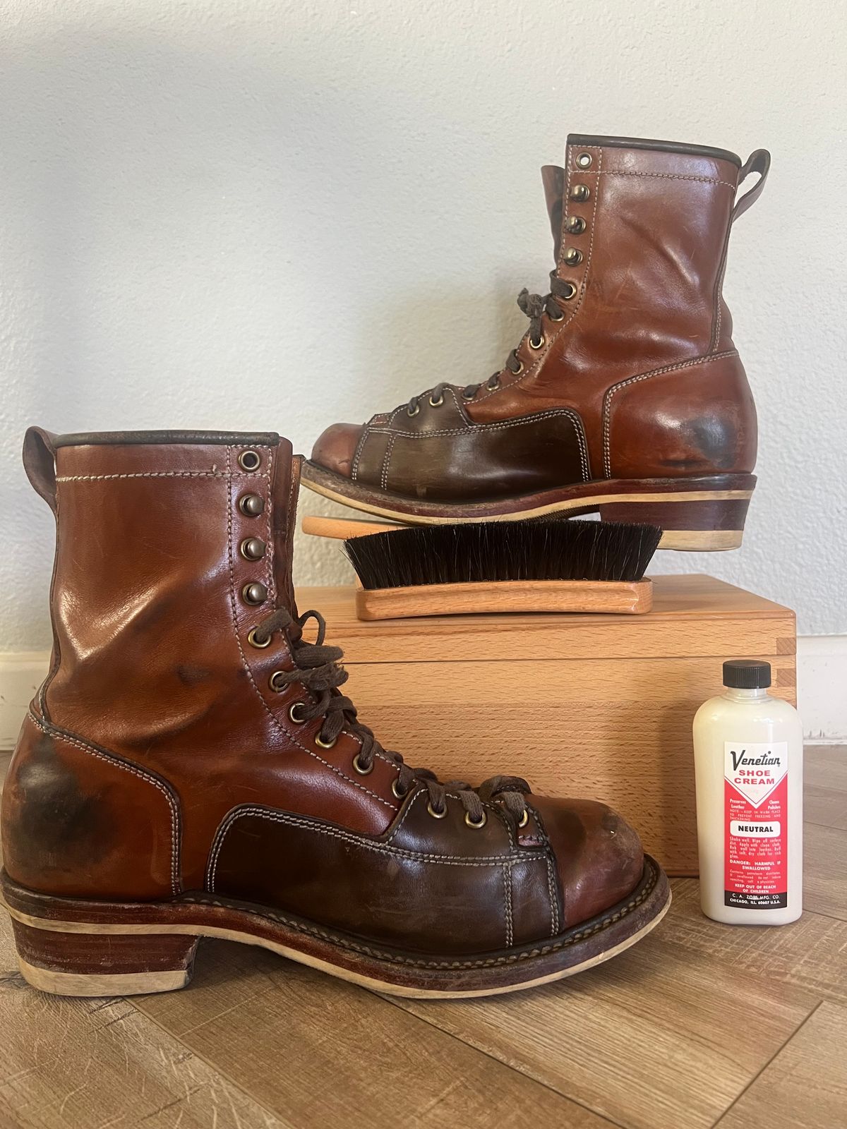 Photo by AlManuel on March 1, 2026 of the Willie's Handmade Boots Pioneer Lace To Toe in Maryam Toscanello TPR Horsebutt.