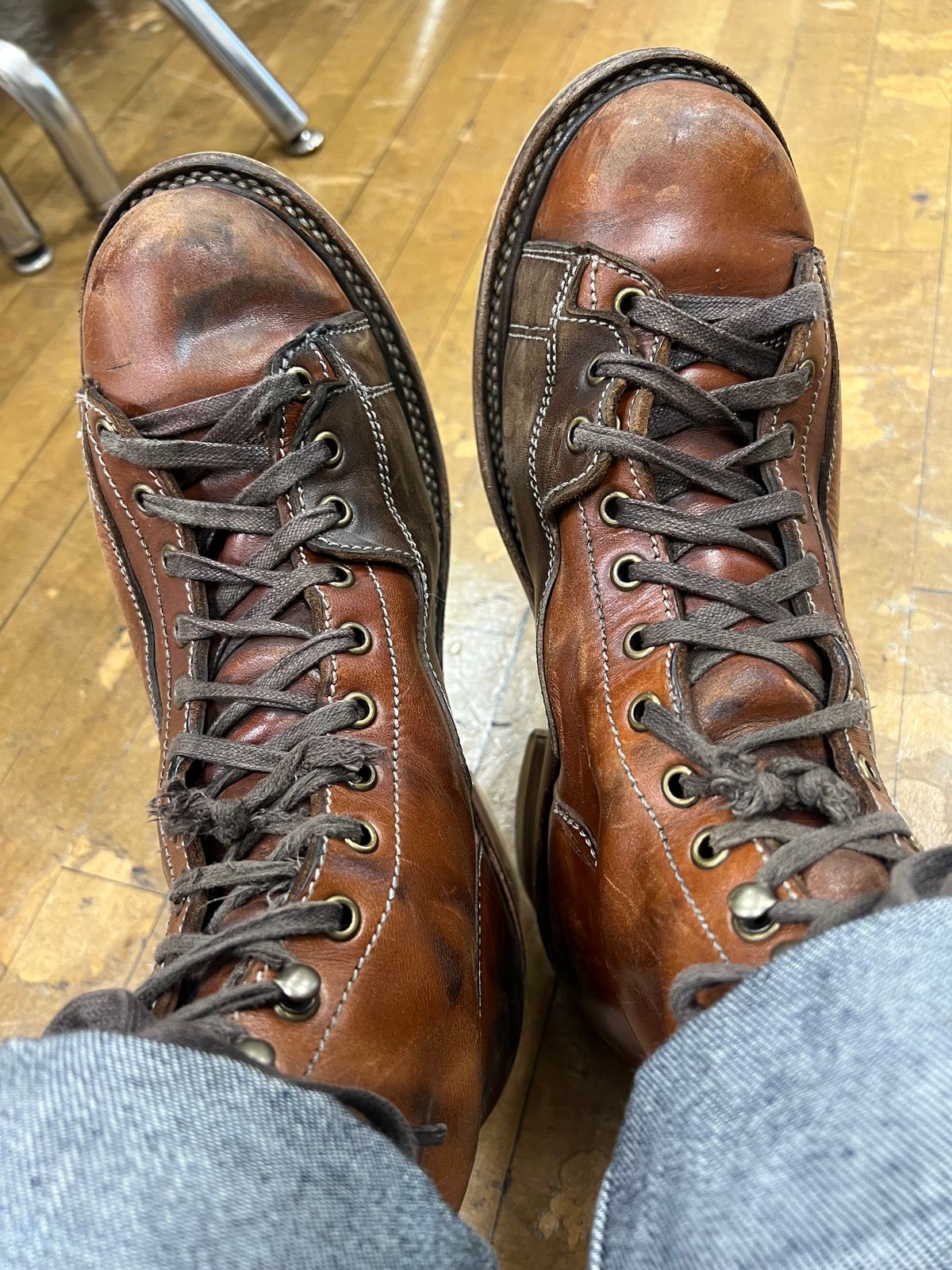 Photo by AlManuel on March 16, 2026 of the Willie's Handmade Boots Pioneer Lace To Toe in Maryam Toscanello TPR Horsebutt.