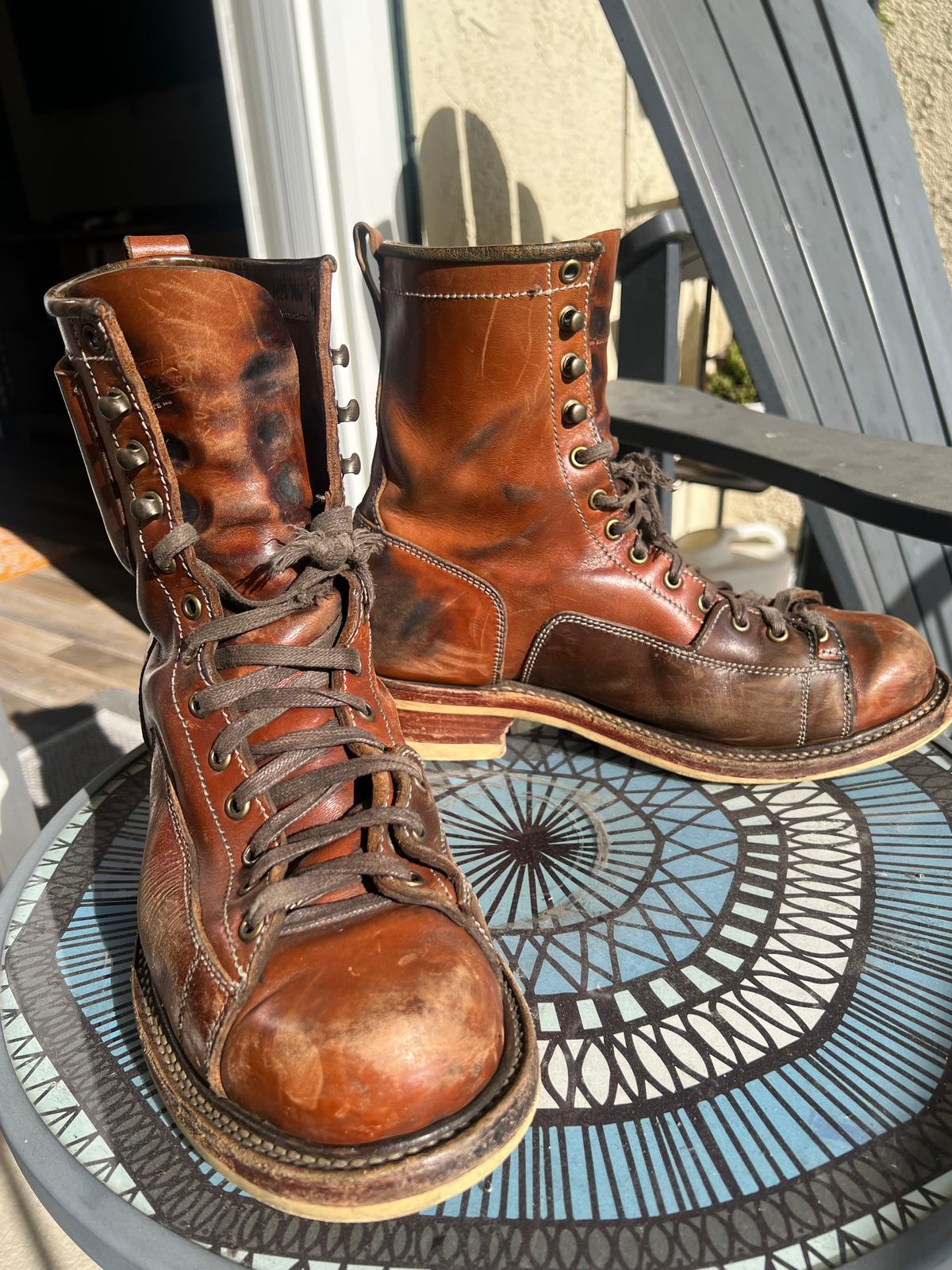 Photo by AlManuel on April 3, 2026 of the Willie's Handmade Boots Pioneer Lace To Toe in Maryam Toscanello TPR Horsebutt.