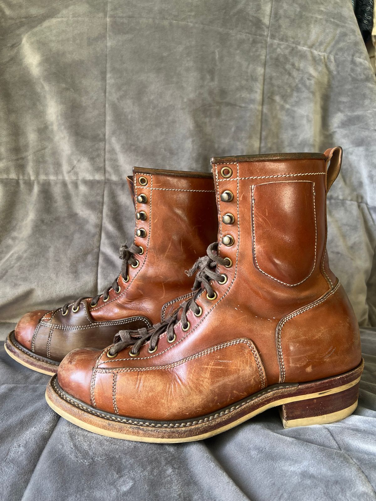 Photo by AlManuel on April 3, 2026 of the Willie's Handmade Boots Pioneer Lace To Toe in Maryam Toscanello TPR Horsebutt.