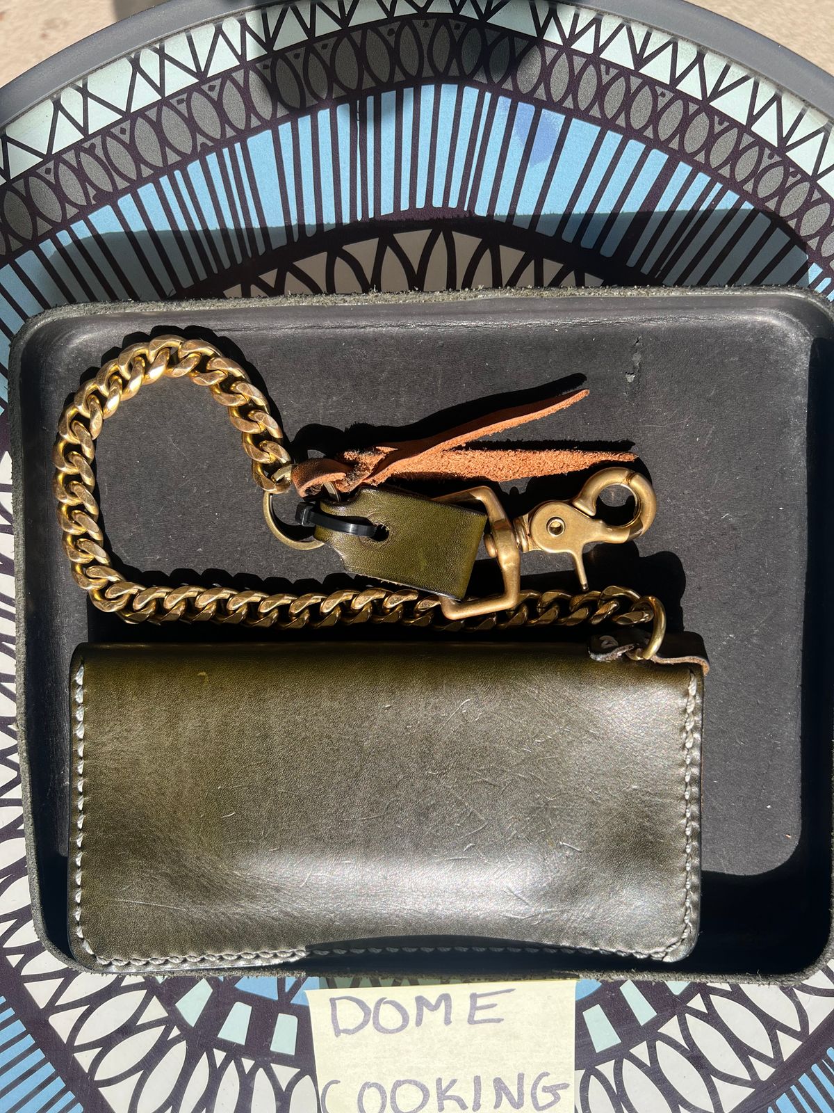 Photo by AlManuel on November 2, 2025 of the Willie's Handmade Boots Biker Wallet in Badalassi Carlo Oliva Minerva.