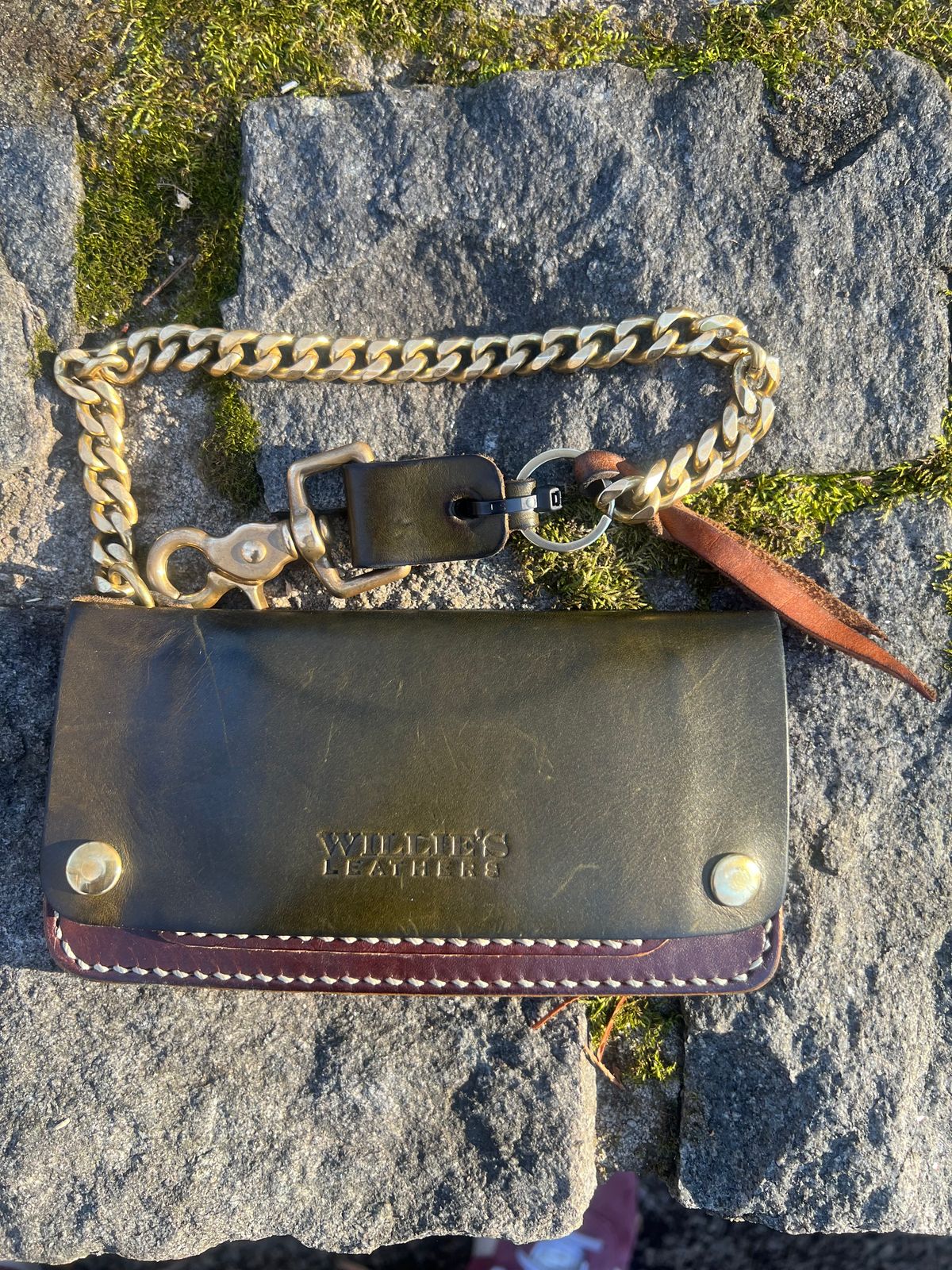 Photo by AlManuel on January 1, 2026 of the Willie's Handmade Boots Biker Wallet in Badalassi Carlo Oliva Minerva.