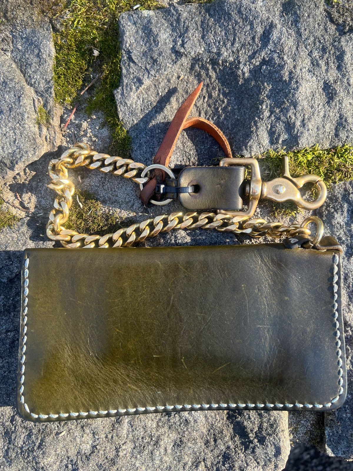 Photo by AlManuel on January 1, 2026 of the Willie's Handmade Boots Biker Wallet in Badalassi Carlo Oliva Minerva.