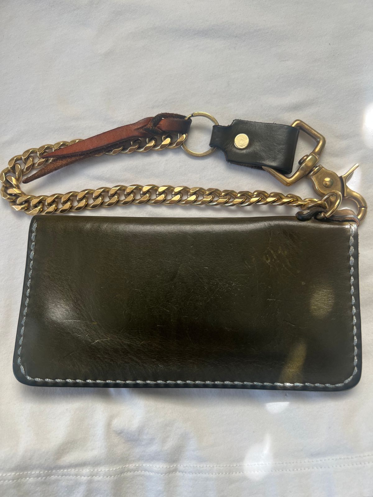 Photo by AlManuel on March 1, 2026 of the Willie's Handmade Boots Biker Wallet in Badalassi Carlo Oliva Minerva.